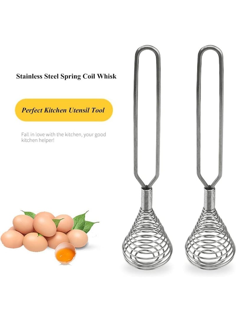 CLENEA Stainless Steel Spring Coil Whisk Wire Whip Cream Egg Beater Gravy Cream Hand Mixer Kitchen Tool Accessories For Mixing, Blending, Beating, Stirring, Cooking - Image 3